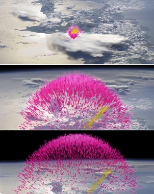 Tormentas de antimateria captadas por la NASA