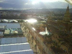 Vista de la Feria de Córdoba desde la Noria