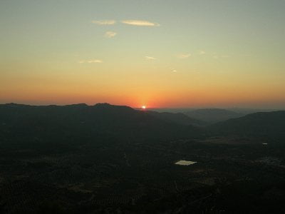 Sierra de Segura - Puesta de sol espectacular desde el Castillo de Segura de la Sierra