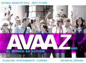 Acción de Avaaz en Valencia - Wake Up
