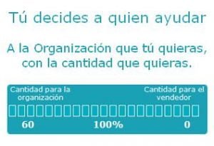 El vendedor elije la cantidad a donar de la transacción