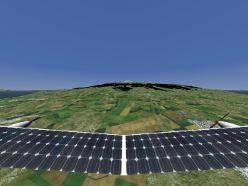 Vista de las alas solares del PRONTAS