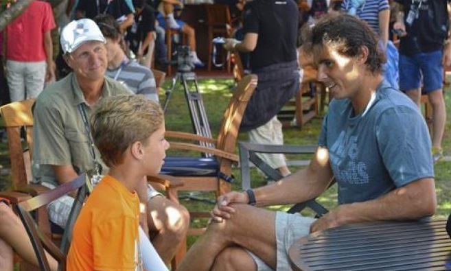 Conner Stroud con Rafa Nadal