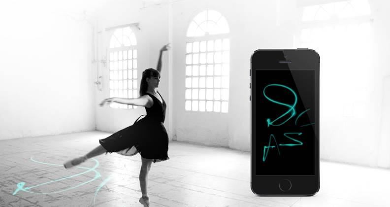 Electronic Traces, zapatillas de ballet que dibujan el movimiento
