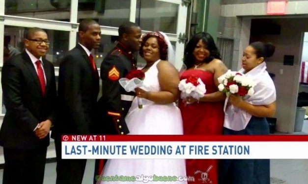 Celebran una boda «de emergencia» en una estación de bomberos