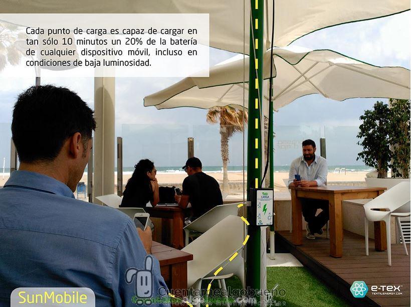 Crean una lámina solar para sombrillas y toldos que permite recargar el móvil