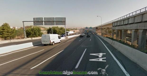Autovía A4 a la altura de Vallecas (Google Maps)