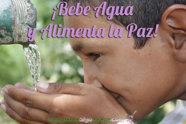 ¡Bebe Agua y Alimenta la Paz! Fotografía de Barefoot Photographers of Tilonia.