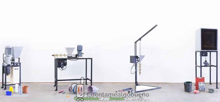 Planta de reciclaje de plásticos casera