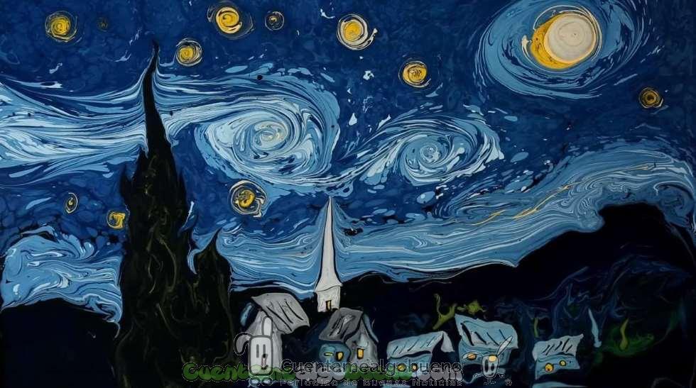 Van Gogh sobre agua oscura
