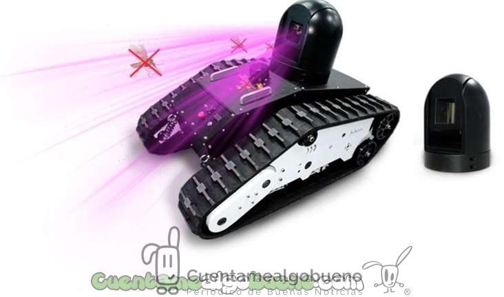 Crean un tanque robot matamosquitos con láser