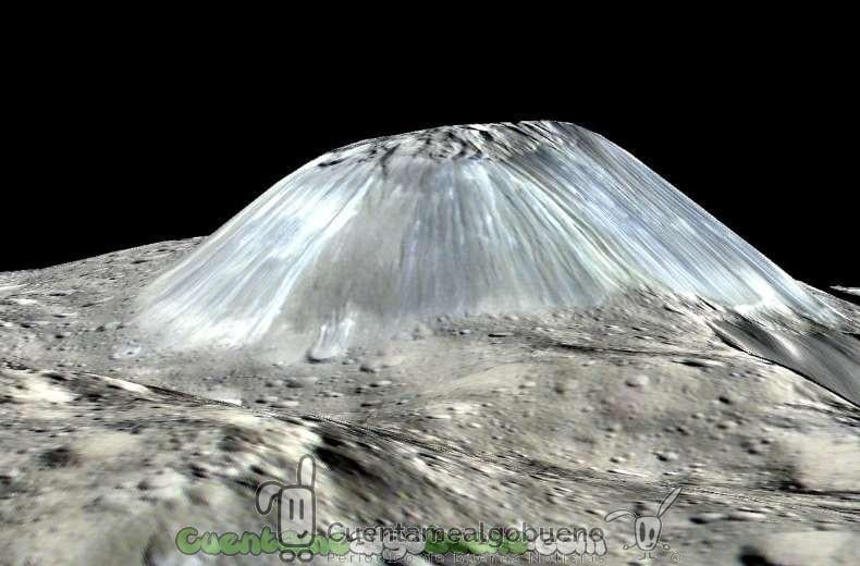 La NASA descubre un volcán de hielo y agua en Ceres