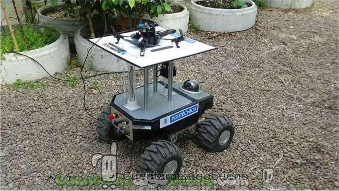 Un robot terrestre y otro aéreo trabajando conjuntamente en el invernadero