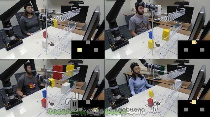 Controlan un brazo robótico con la mente y sin implantes cerebrales