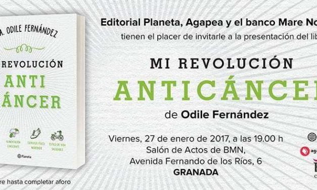 Ésta tarde Presentación del Libro MI REVOLUCIÓN ANTICÁNCER en Granada