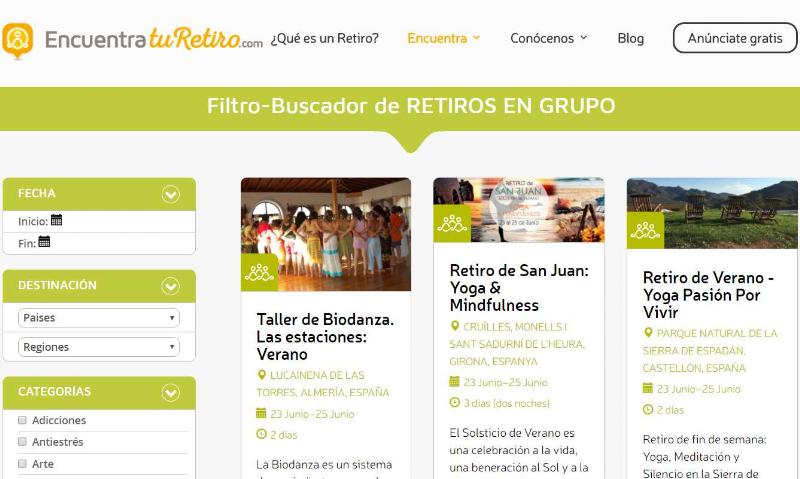 Un buscador de retiros espirituales