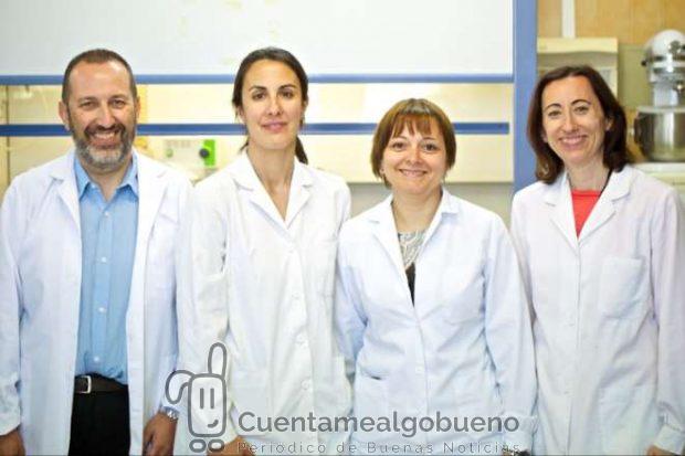 Equipo de investigadores de la UA que participan en el proyecto: Alfonso Jiménez, Marina Ramos, Mª Carmen Garrigós y Nuria Burgos. Foto: UA.