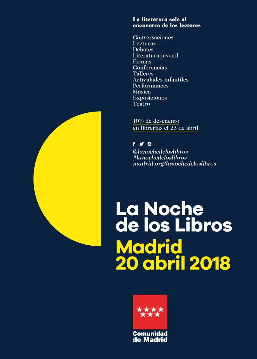Cartel de La Noche de los Libros de Madrid 2018