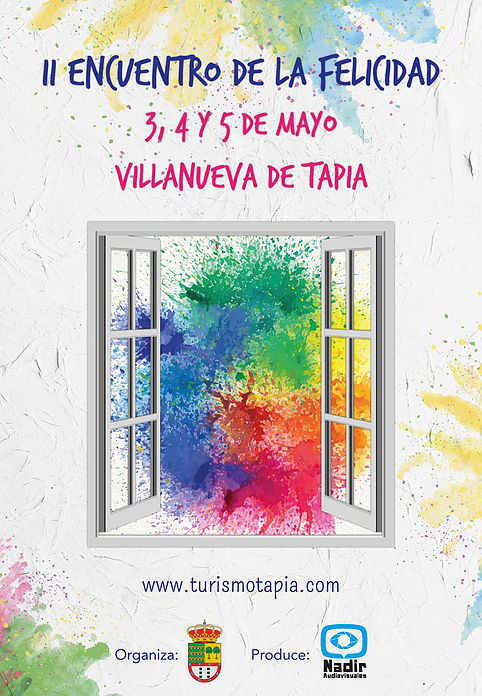II Encuentro de la Felicidad, Villanueva de Tapia (3 al 5 de mayo) <iframe width="560" height="315" src="https://www.youtube.com/embed/En765LBH8vs" frameborder="0" allow="accelerometer; autoplay; encrypted-media; gyroscope; picture-in-picture" allowfullscreen></iframe>