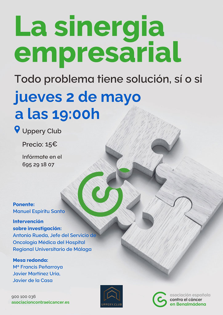Cartel del encuentro “Sinergia Empresarial” en Málaga