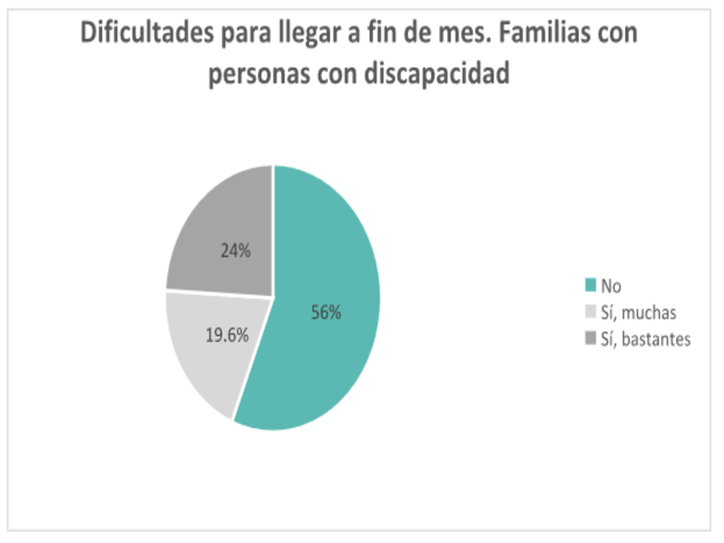 Dificultades para llegar a fin de mes. Familias conpersonas con discapacidad