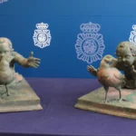 La Policía Nacional recupera dos esculturas romanas de bronce