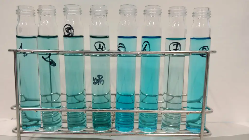 Muestras de colorante a diferentes concentraciones