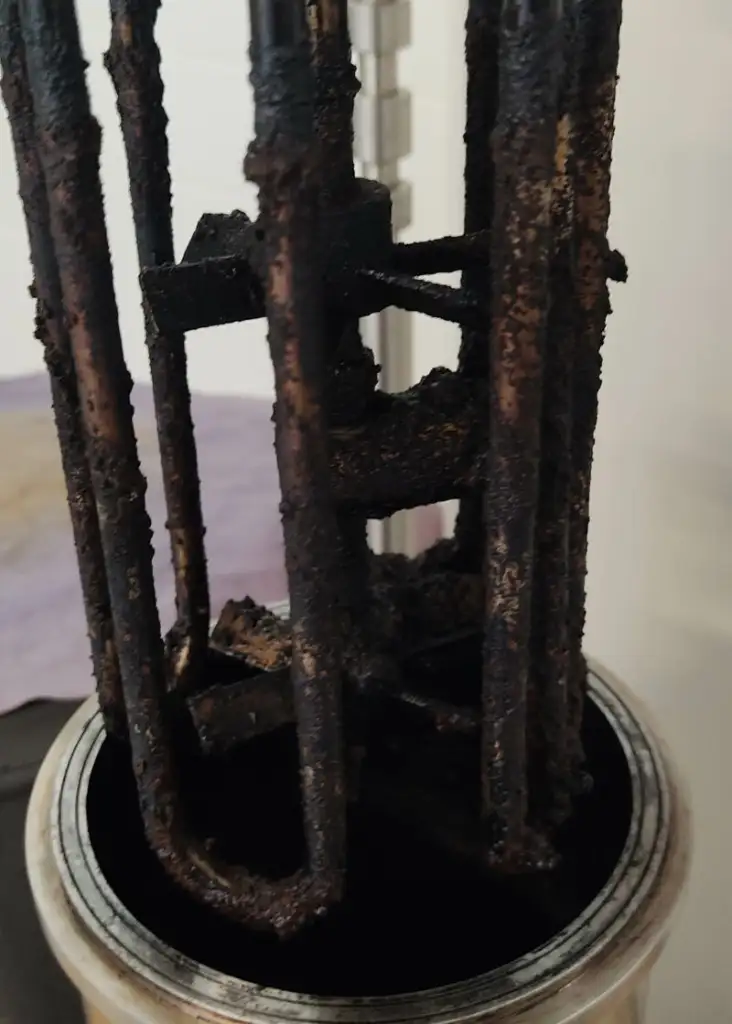 Muestra sometida a tratamiento hidrotérmico.